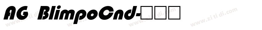 AG BlimpoCnd字体转换